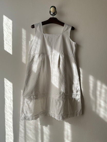 Edwardian cotton piqué matelassé chemise