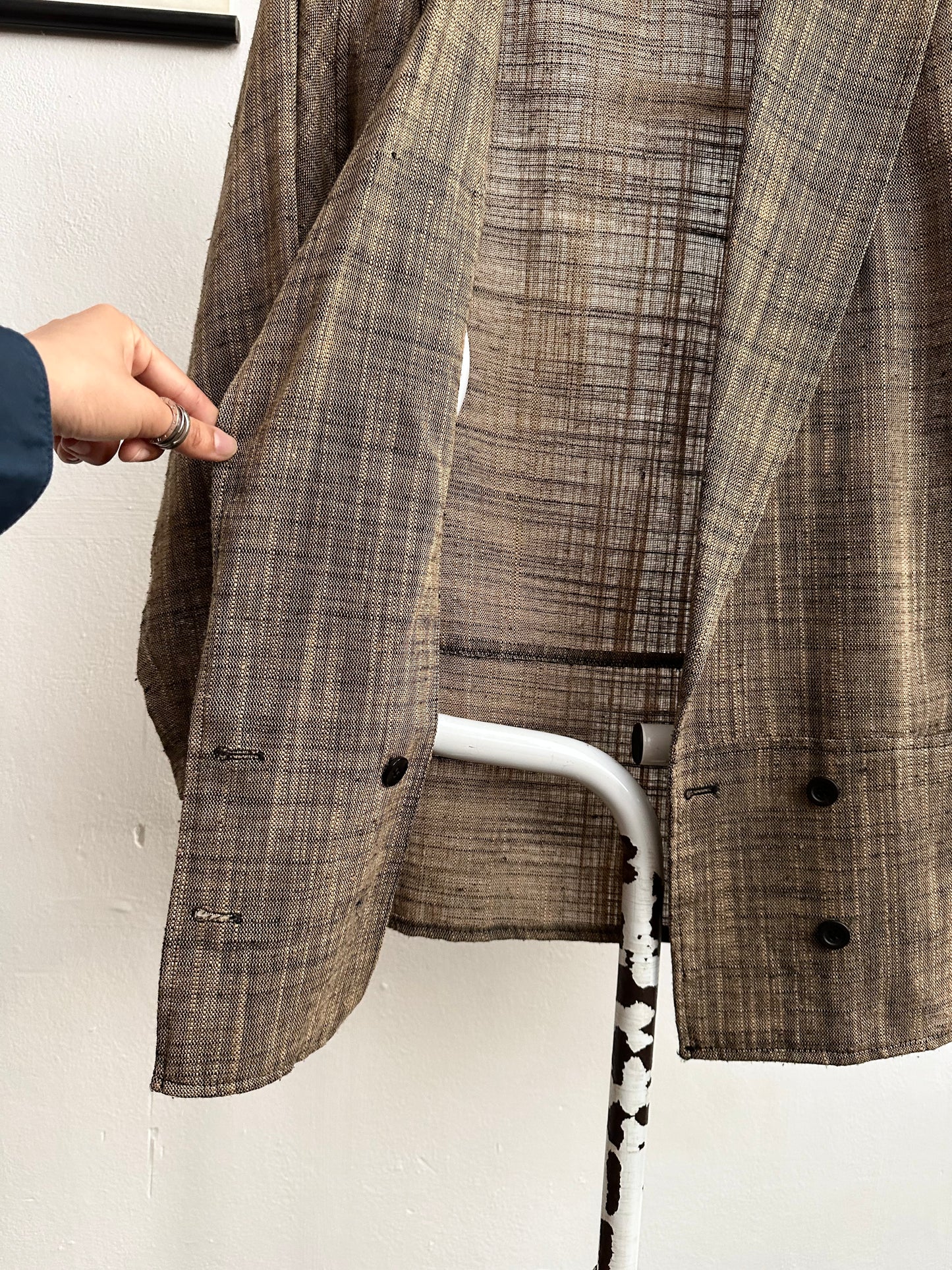 90s linen blend jacket