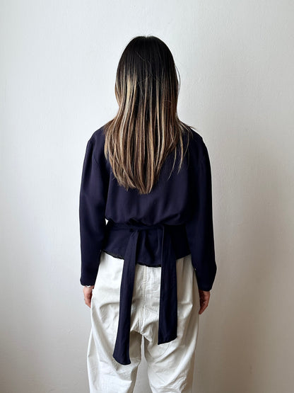 Noelle Roudine Paris cache-coeur navy jacket