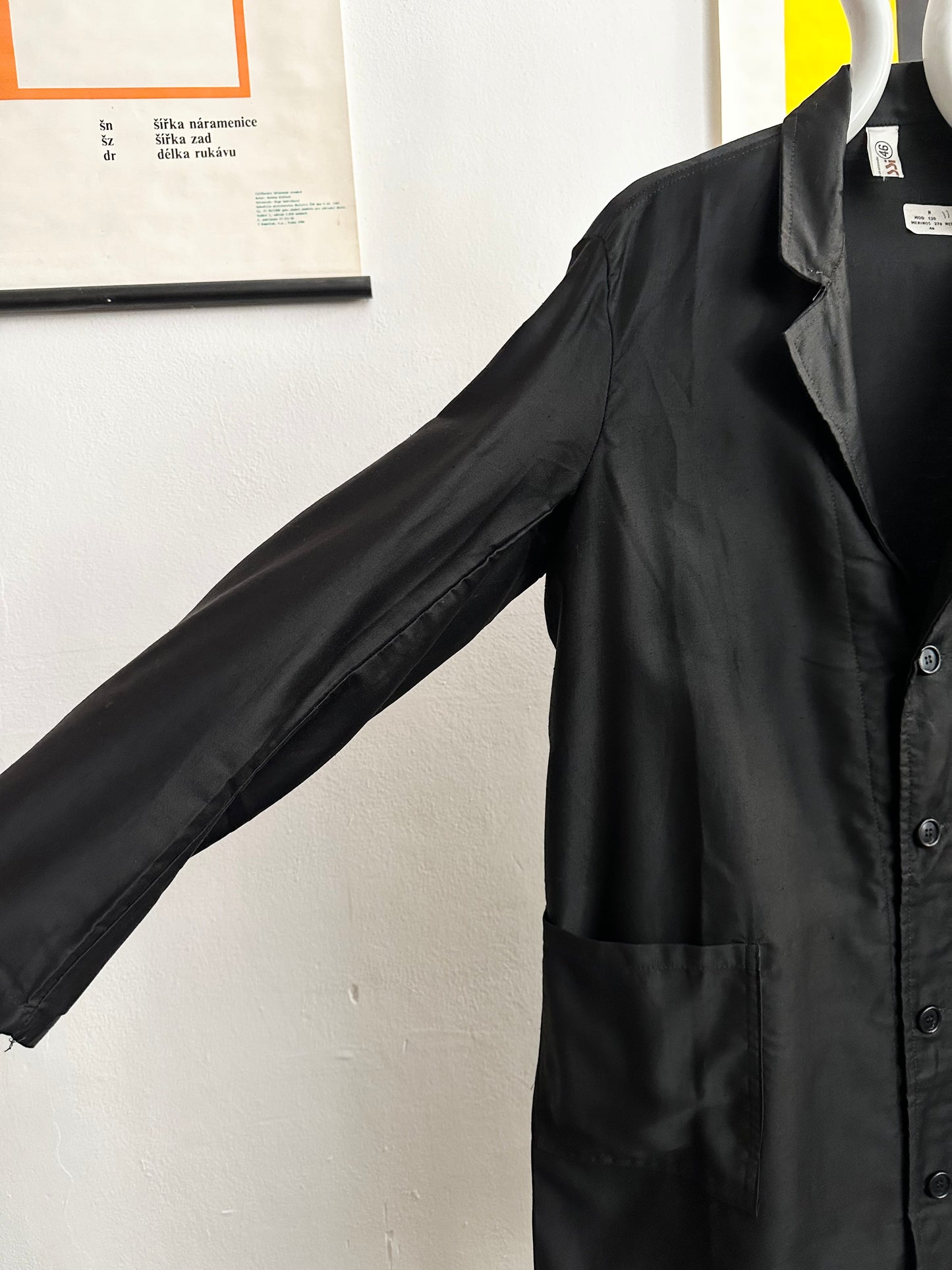 60s deadstock cotton satin work jacket