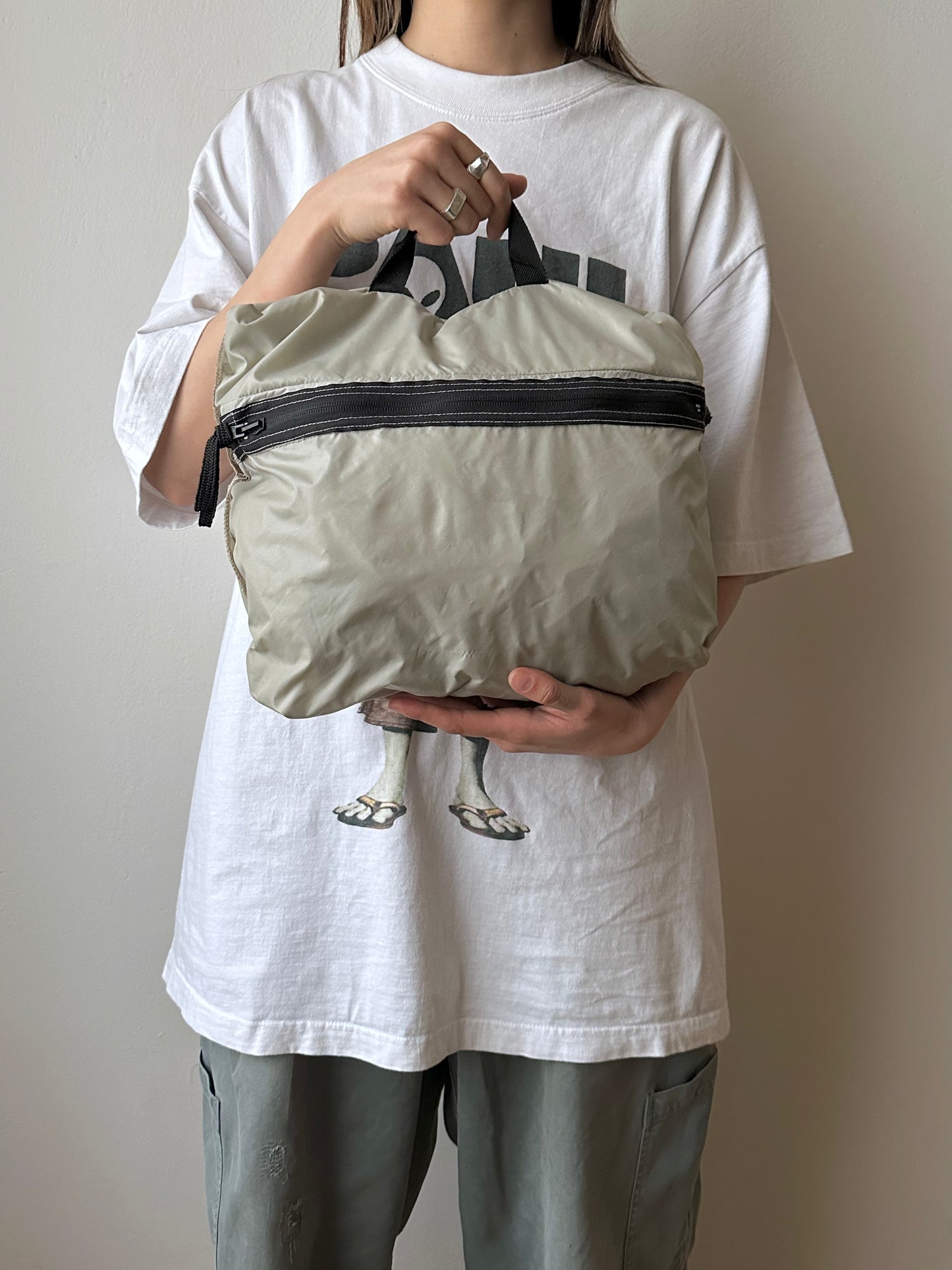 Nylon packable ice gray