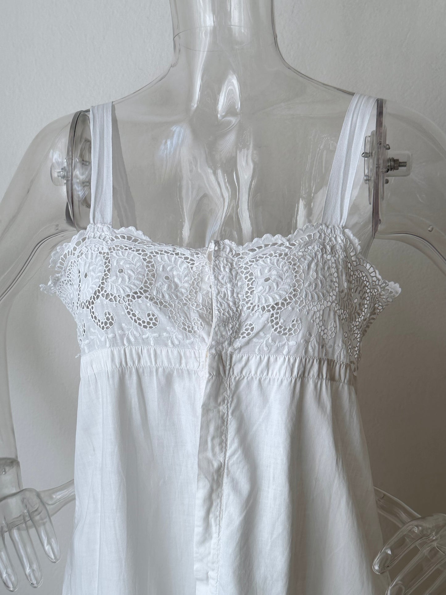 Antique cotton lace cami dress