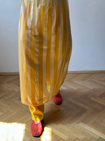 80s France beach parasol dress