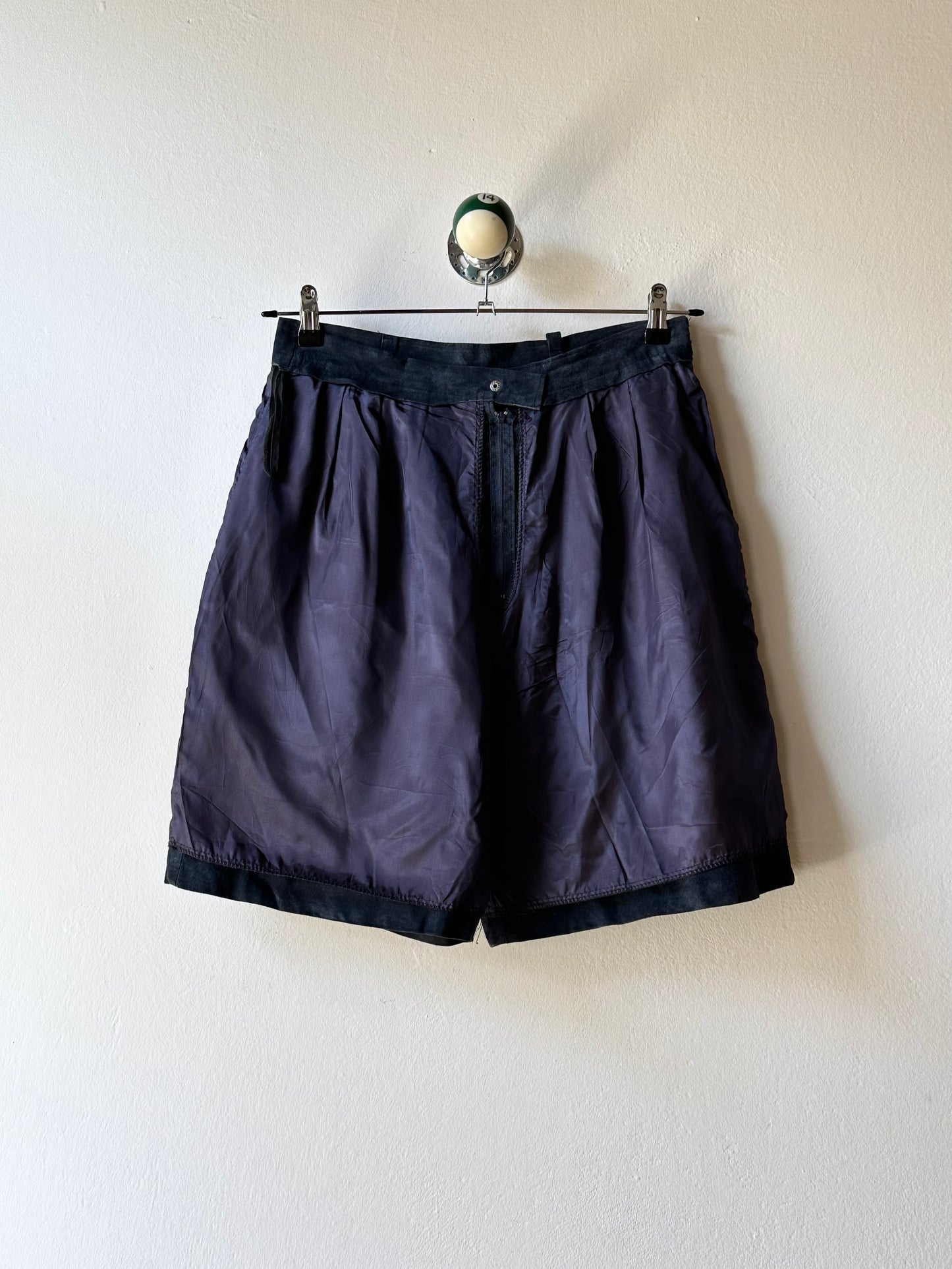 Navy suede shorts W29-30