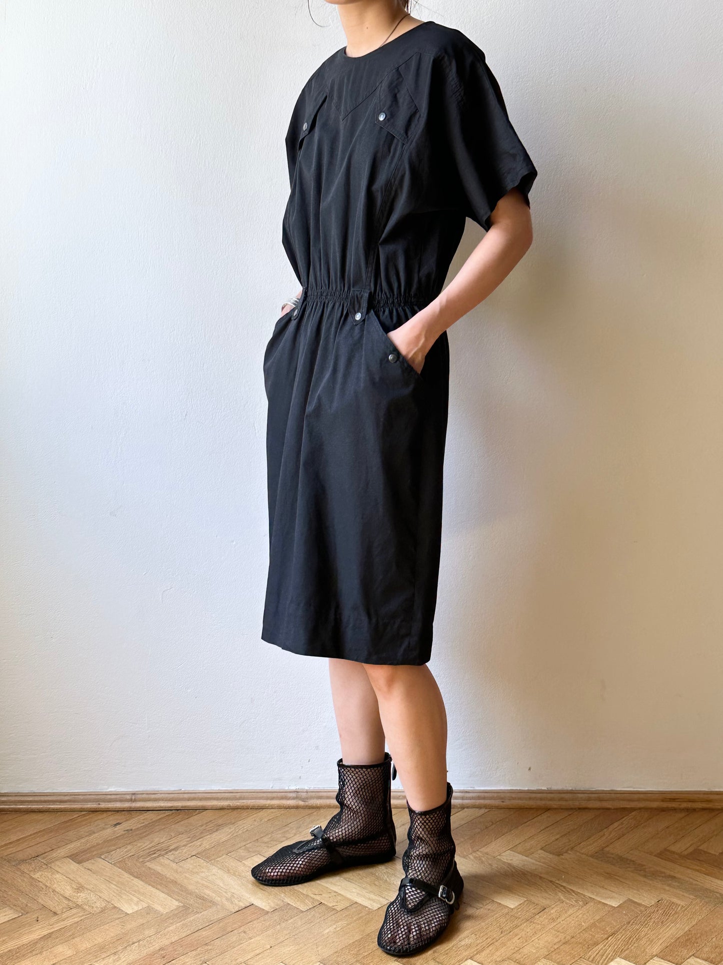 80s France black combinaison