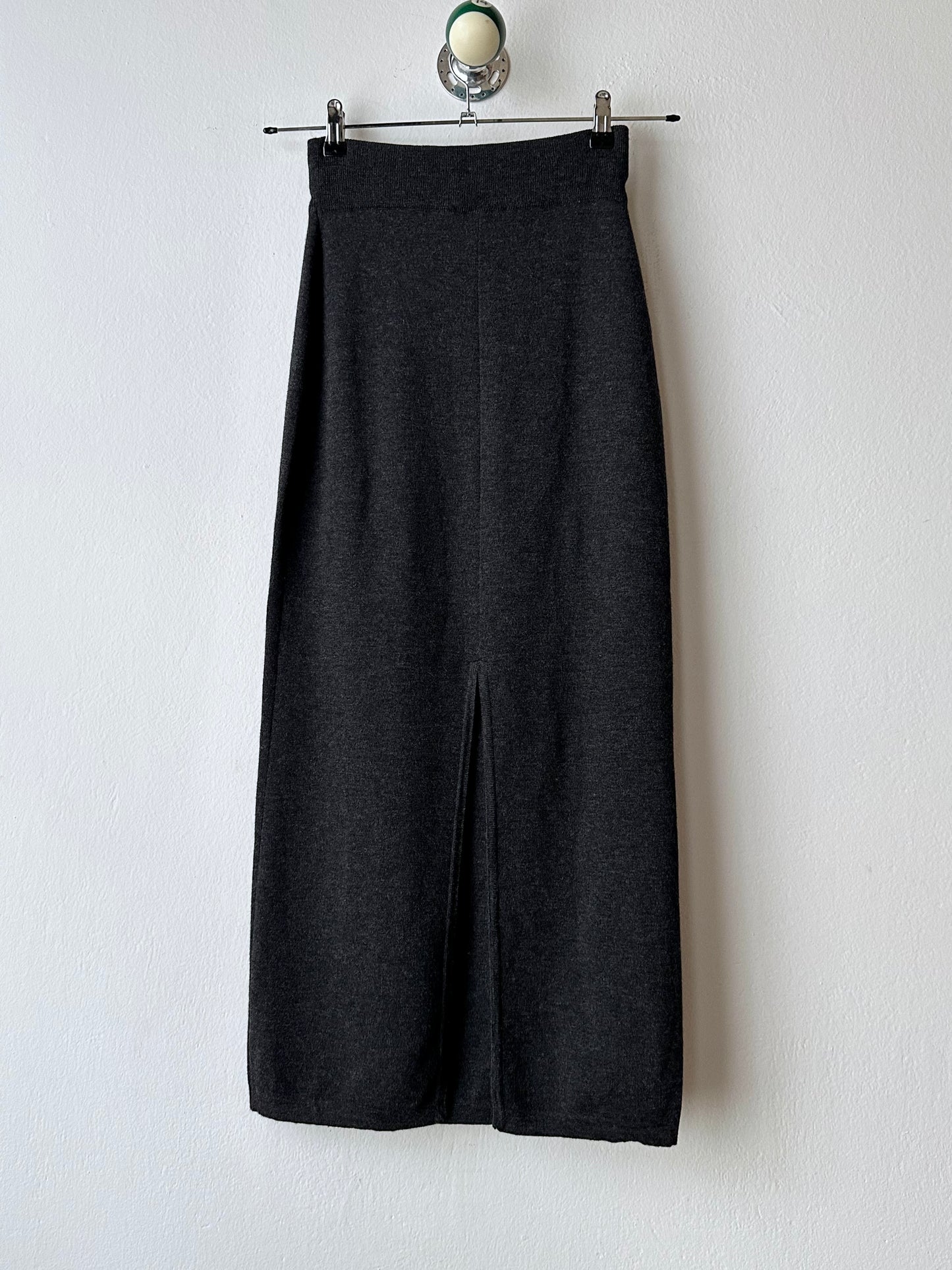 charcoal knit skirt