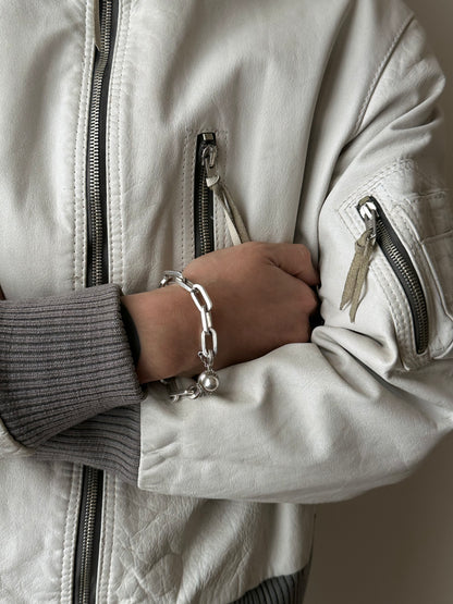 Gaëtan de Percin silver bracelet 60s vintage France Hermes crab 800 stamp sterling jewellery エルメス ジュエリー ヴィンテージ シルバーブレスレット シルバージュエリー 