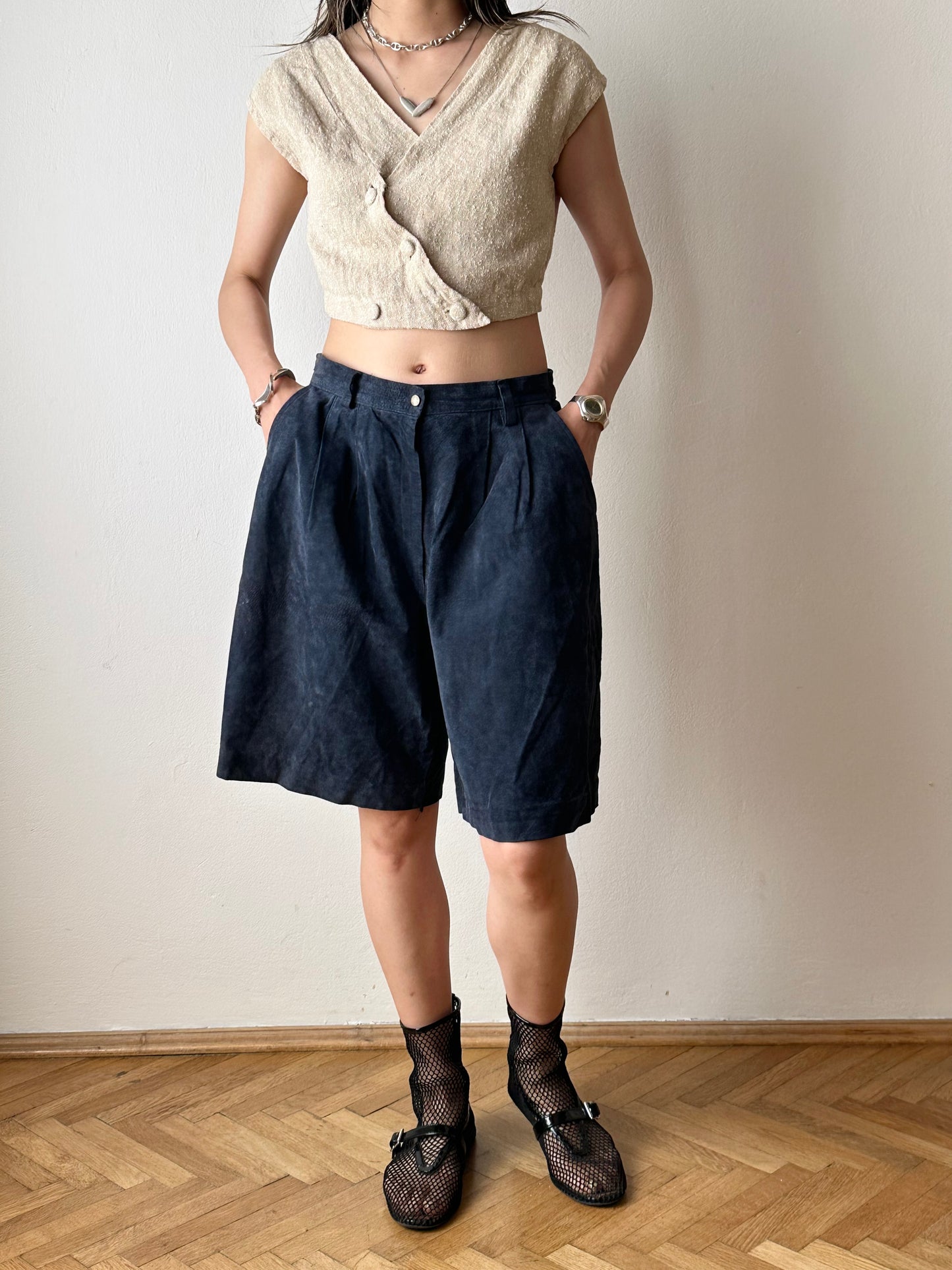 Vintage Italy handwoven linen vest