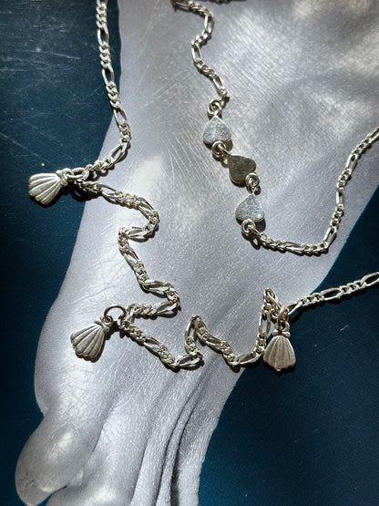 925 silver anklets - heart