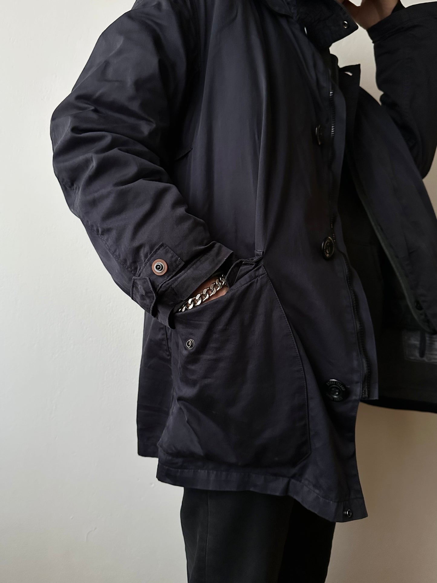 German silver 835 bold curb chain bracelet