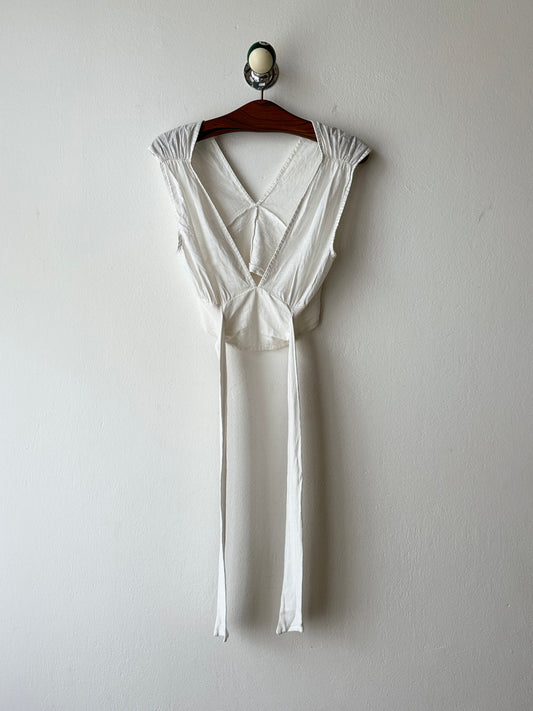 Cotton linen handmade vest