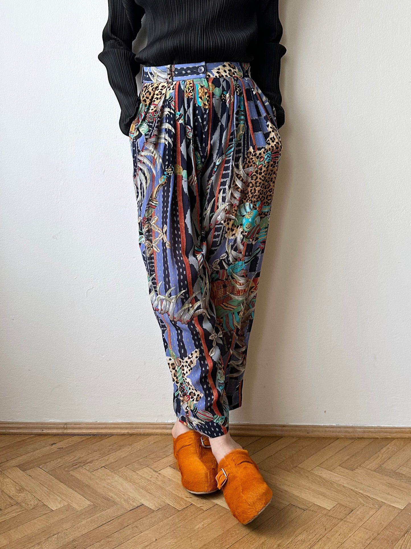 KENZO jungle rayon pants