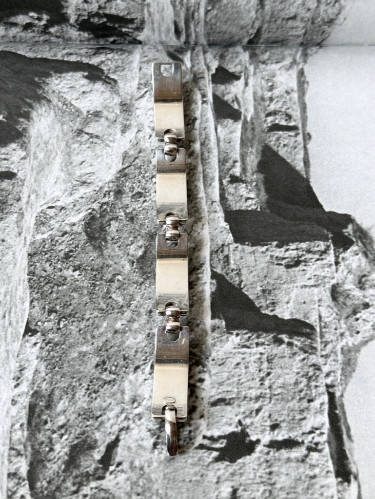 1972s Grossé wood set silver bracelet
