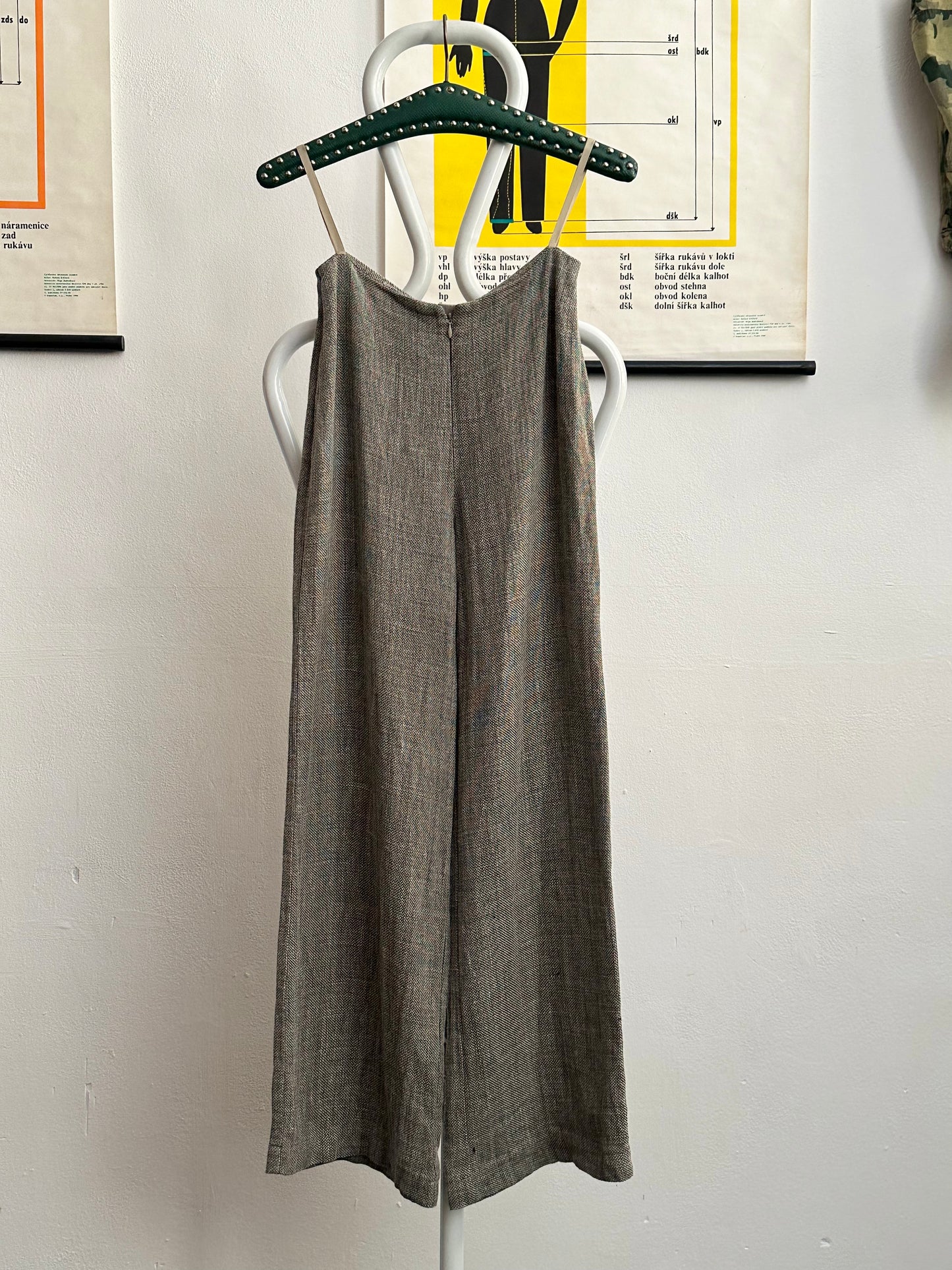 Linen viscose wide pants W29
