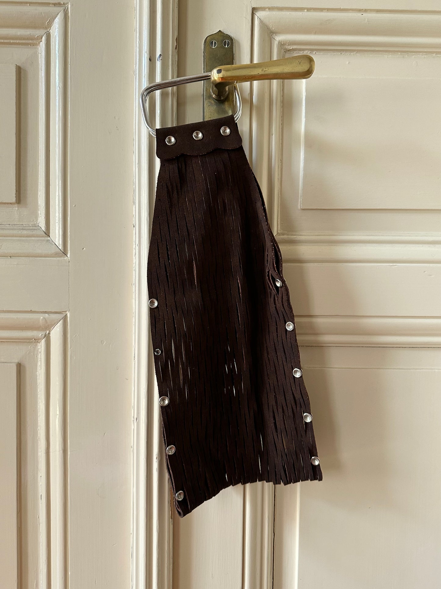 suede mesh wine bag