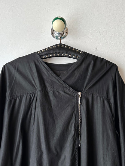 German black zip coat