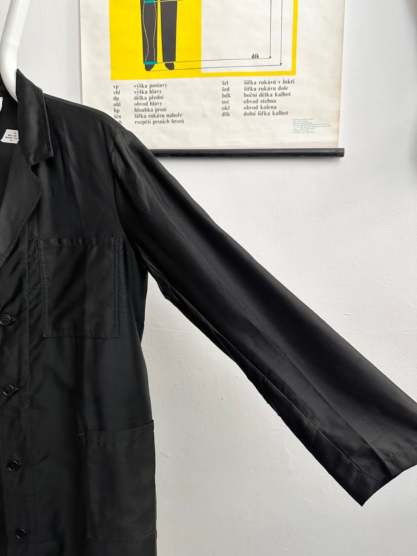 60s deadstock cotton satin work jacket