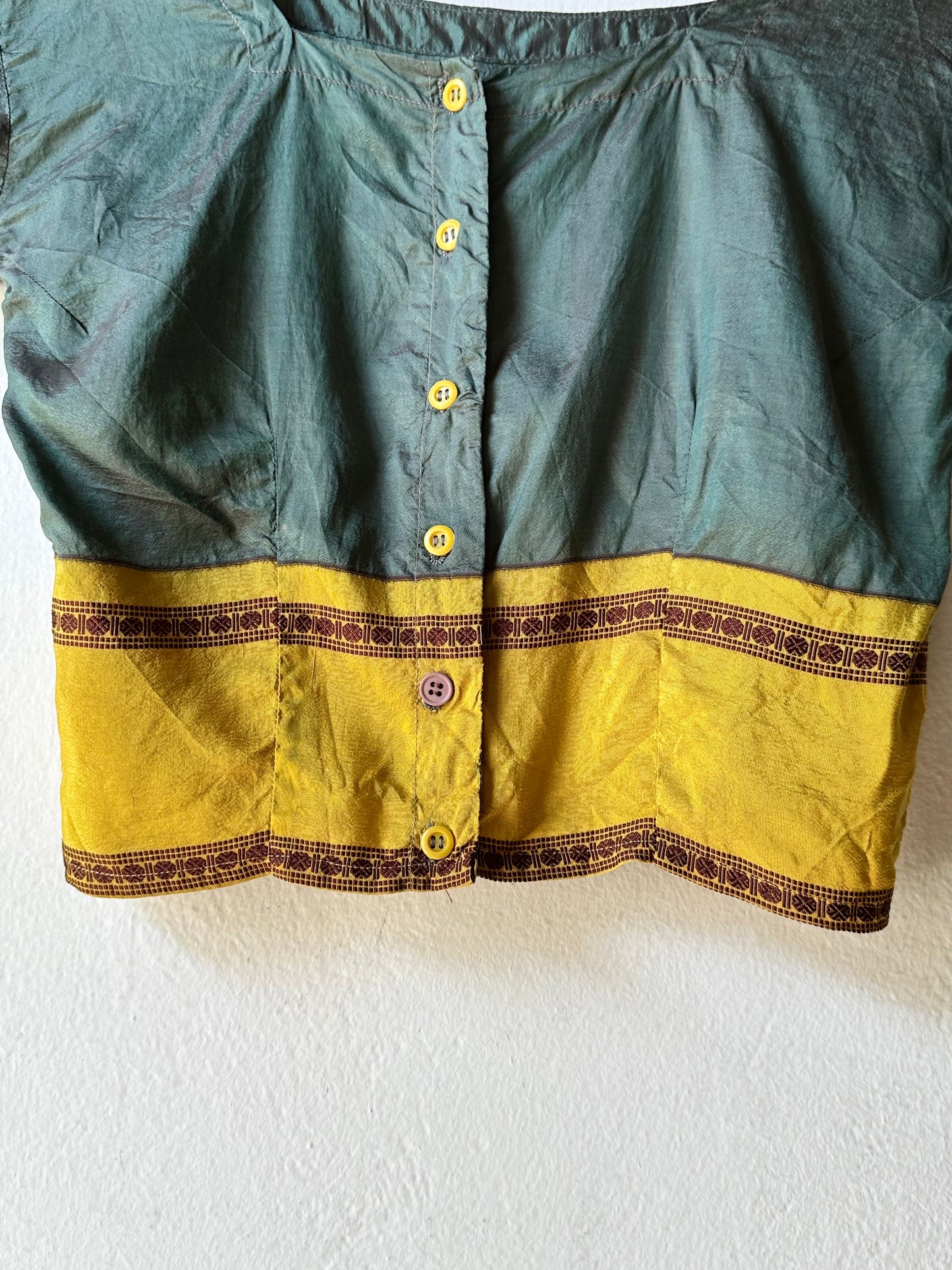 Delicate silk ethnic top