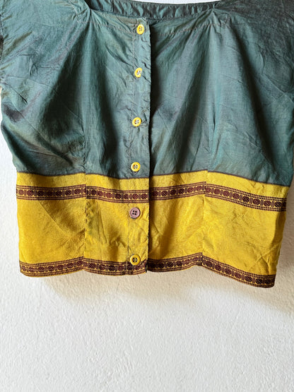 Delicate silk ethnic top