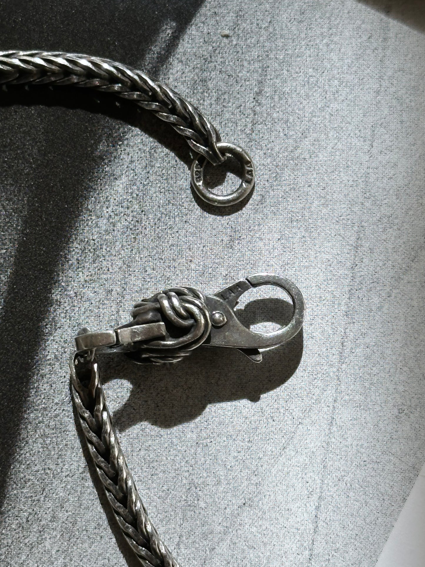 Danish silver foxtail chain necklace