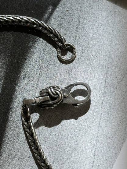 Danish silver foxtail chain necklace