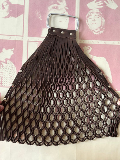 suede mesh wine bag