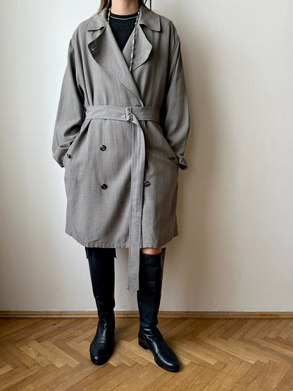 1991' Katharine Hamnett lana rayon trench jacket