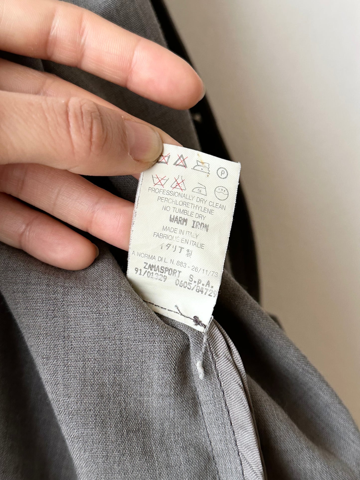 1991' Katharine Hamnett lana rayon trench jacket