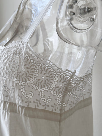 Antique cotton lace cami dress