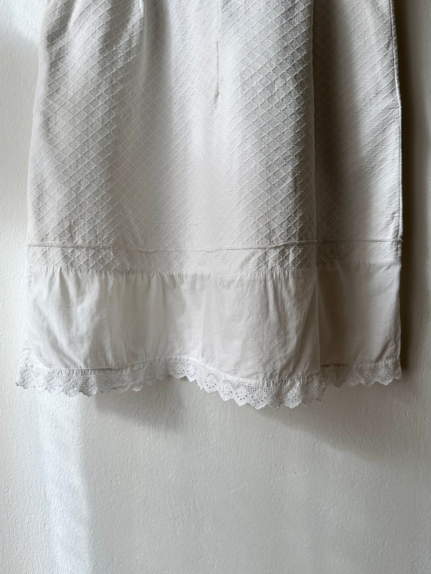 Edwardian cotton piqué matelassé chemise