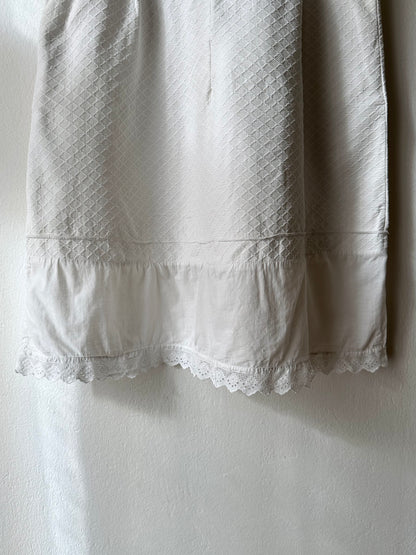 Edwardian cotton piqué matelassé chemise