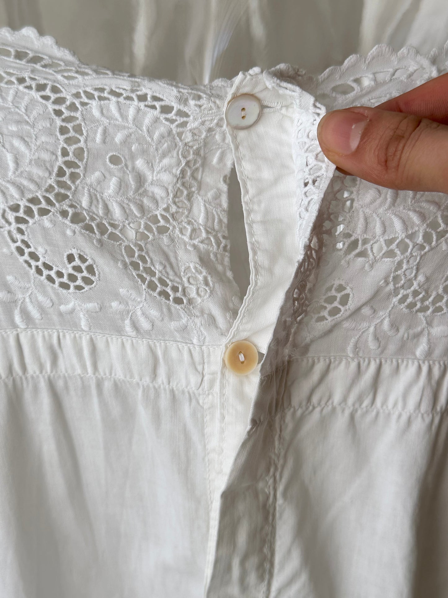 Antique cotton lace cami dress
