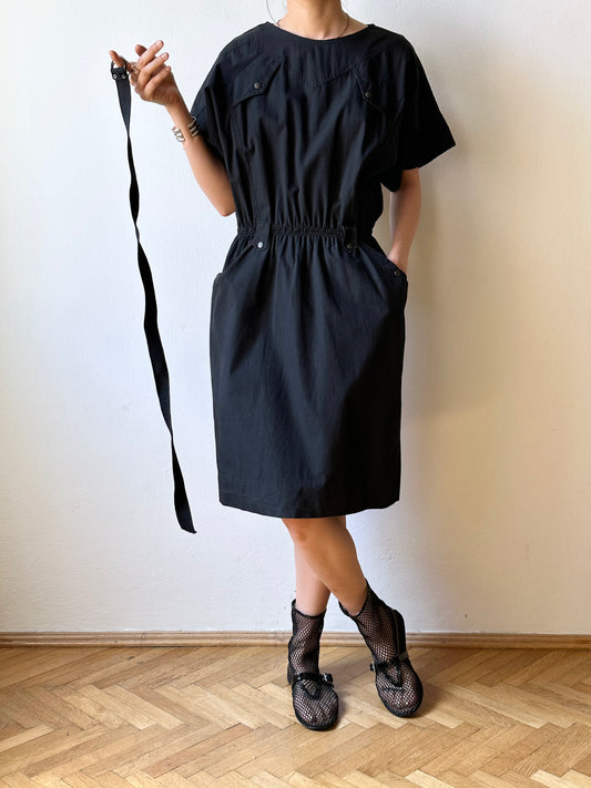 80s France black combinaison