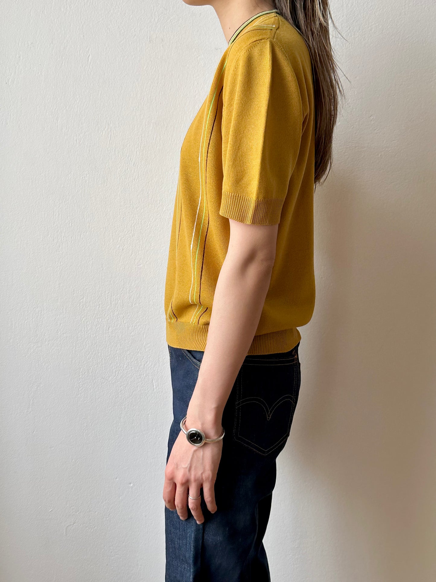 70s Italy golf knit top