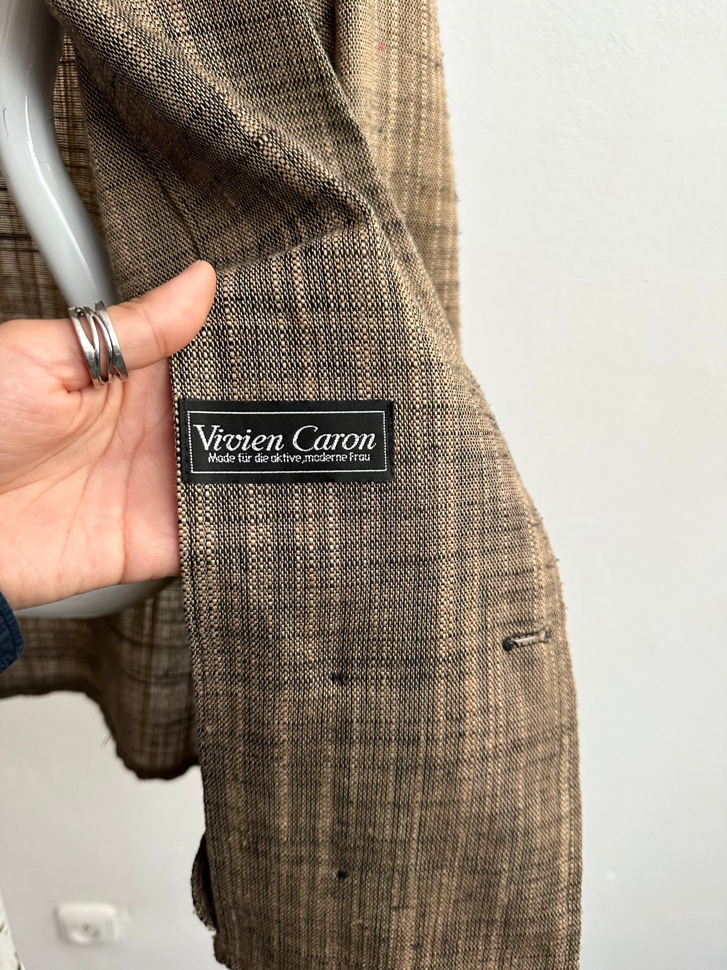 90s linen blend jacket