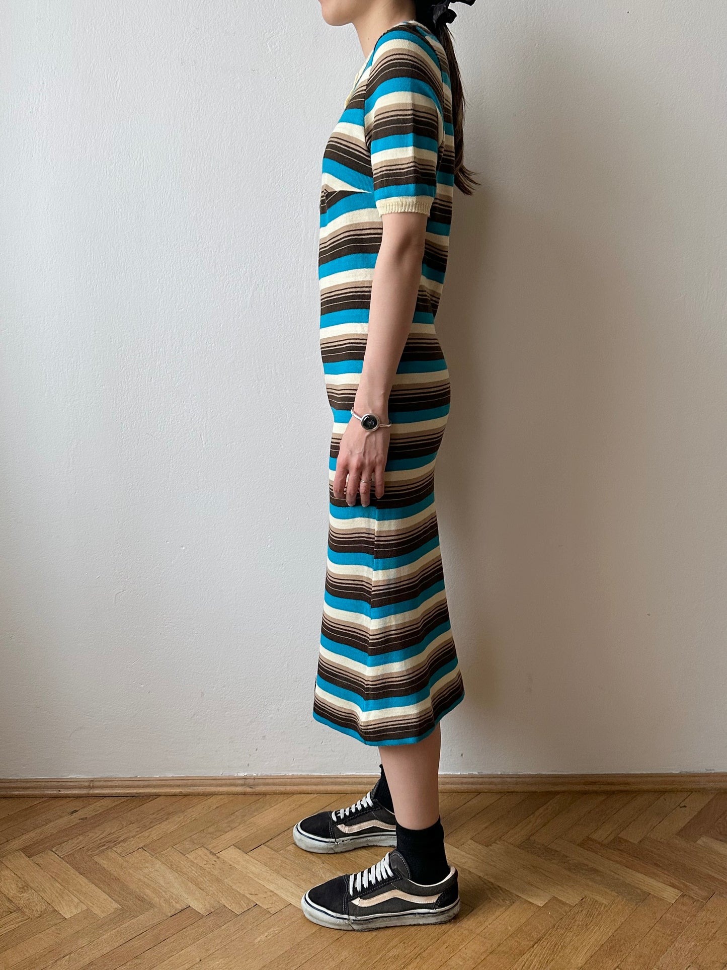 80s acryl knit dress