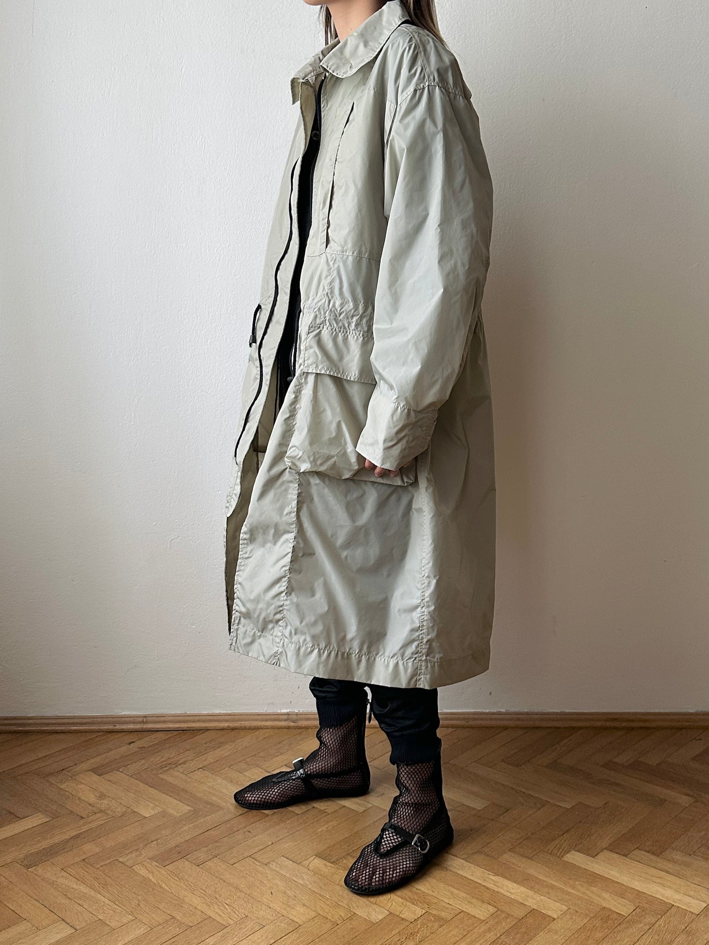 Nylon packable ice gray