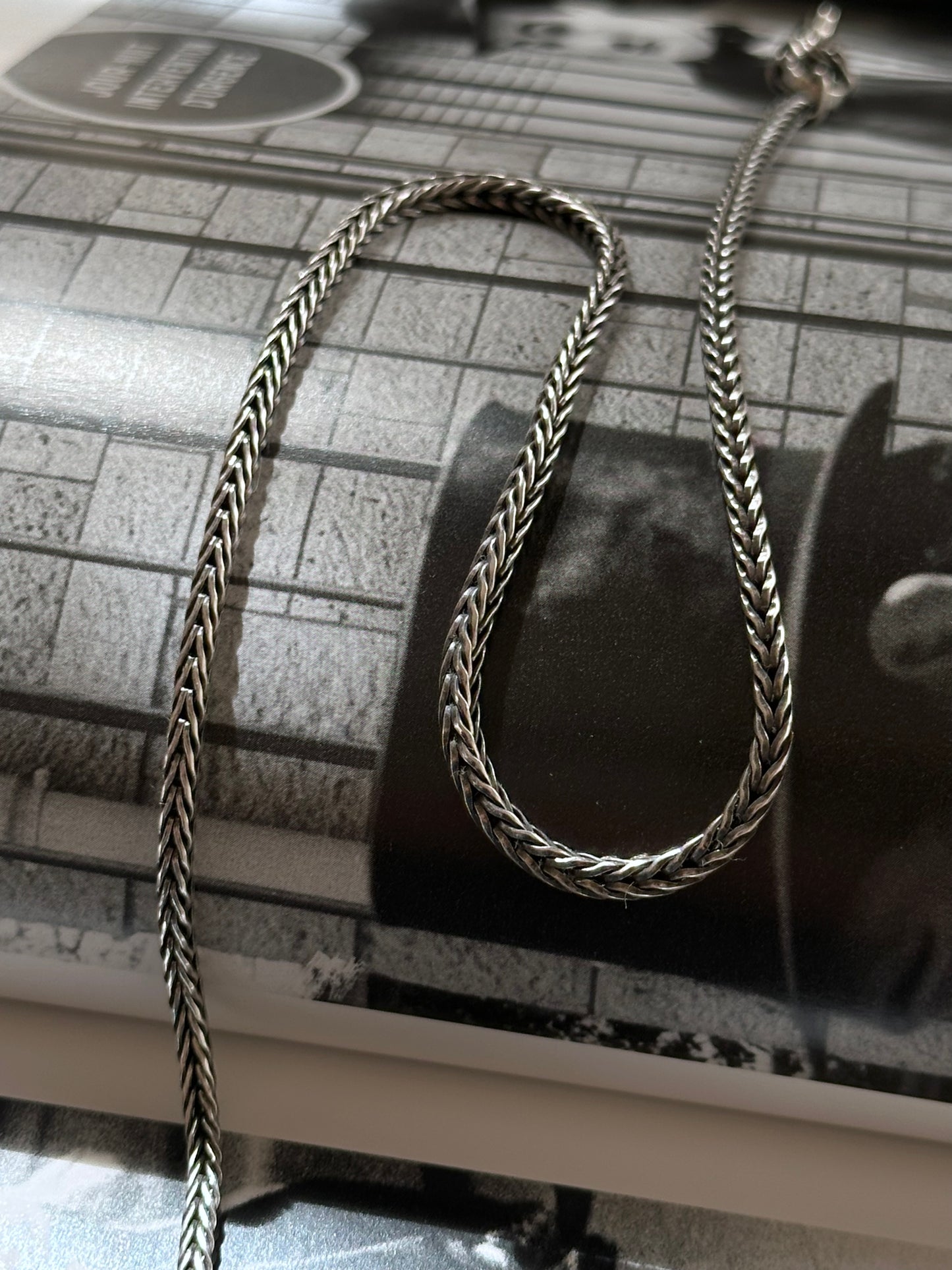Danish silver foxtail chain necklace