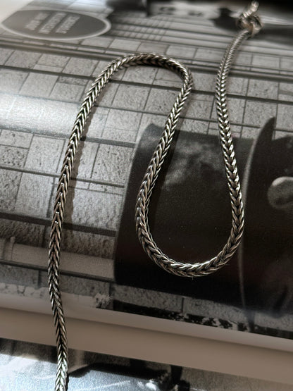 Danish silver foxtail chain necklace