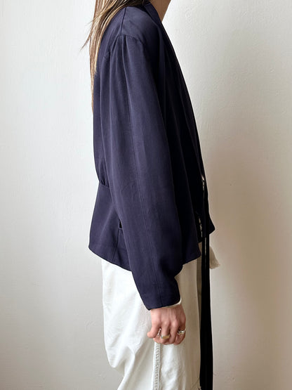Noelle Roudine Paris cache-coeur navy jacket