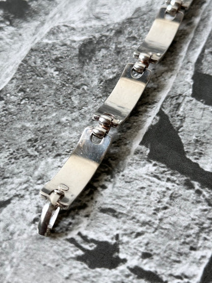 1972s Grossé wood set silver bracelet