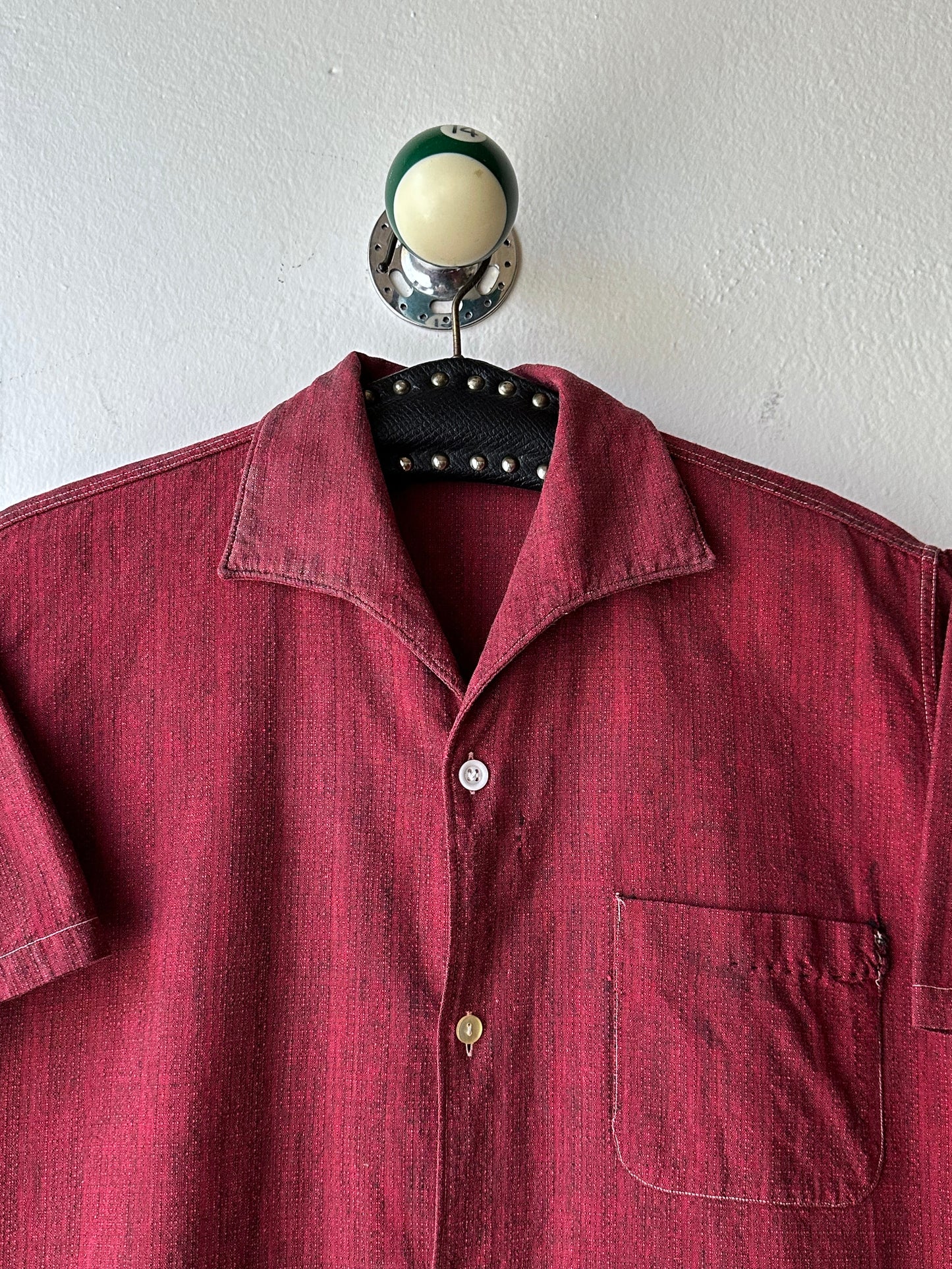 1960s Leisure shirt French 60年代 レジャーシャツ フレンチ フランス買 Toto Praha Vintage clothing shop Antique shop 古着屋 プラハ Showroom appointment Prague ユーロ古着 ヨーロッパ古着 古着卸 ヴィンテージ