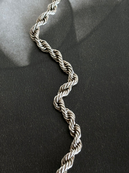 800 silver rope chain necklace