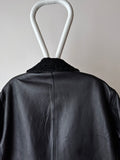 Vintage French double breasted Leather Jacket