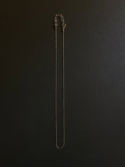 Italy 925 tiny chain necklace - gold micro