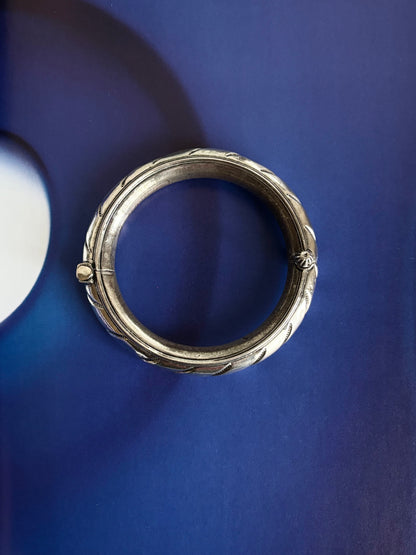 Italian antique silver bangle