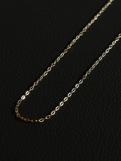 Italy 925 tiny chain necklace - gold micro