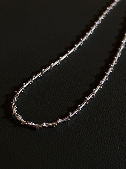 Italy 925 tiny chain necklace - bold twist