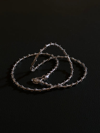 Italy 925 tiny chain necklace - bold twist