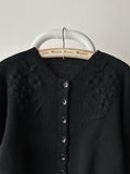 vintage black knit cardigan